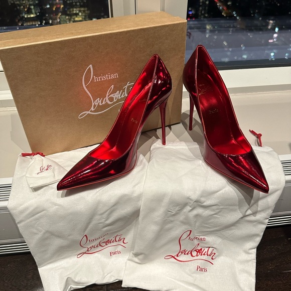 Christian Louboutin KATE 100 LOUBI PATENT PSYCHIC 42 - Picture 3 of 9